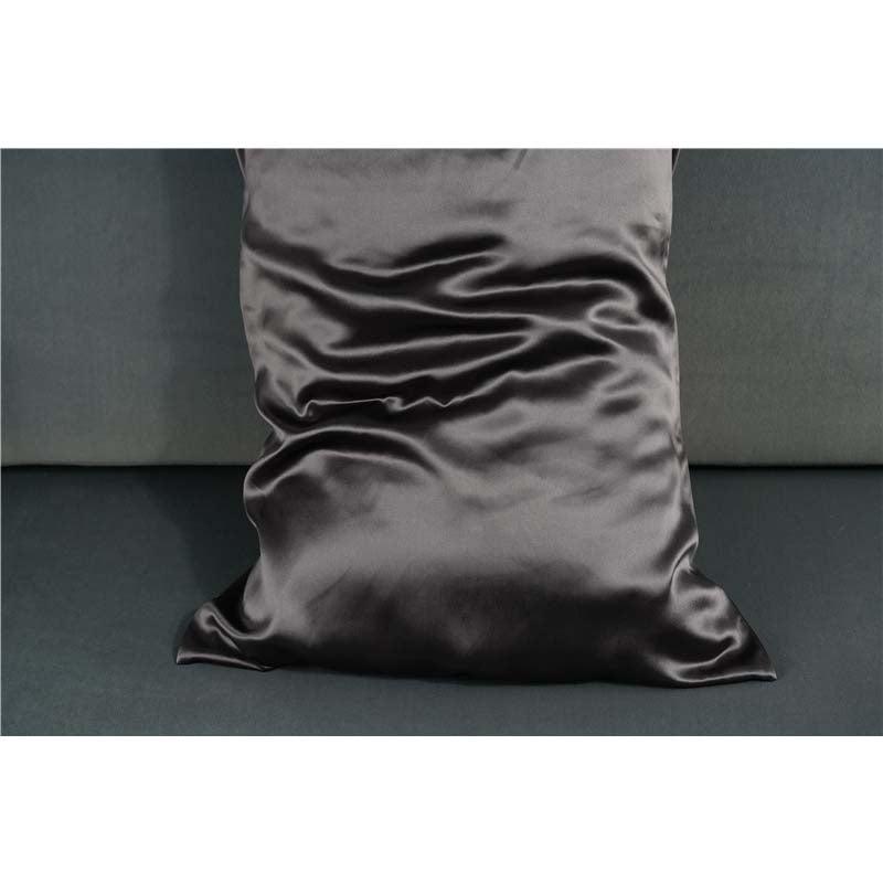 25 momme silk pillowcase - queen - hidden zip - Dark Grey