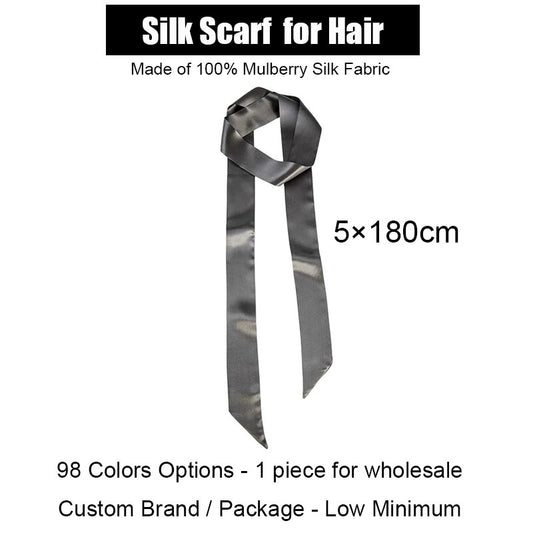 Silk Scarf For Hair - 5×180 cm - custom and wholesale