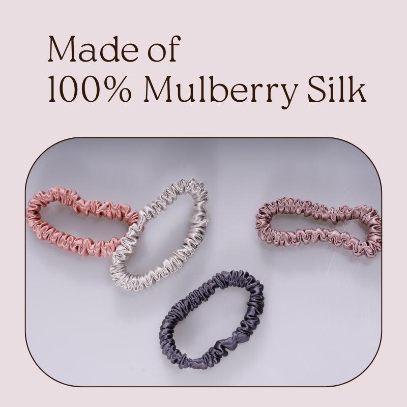 Silk skinny scrunchies - 4 Pack - Warmth