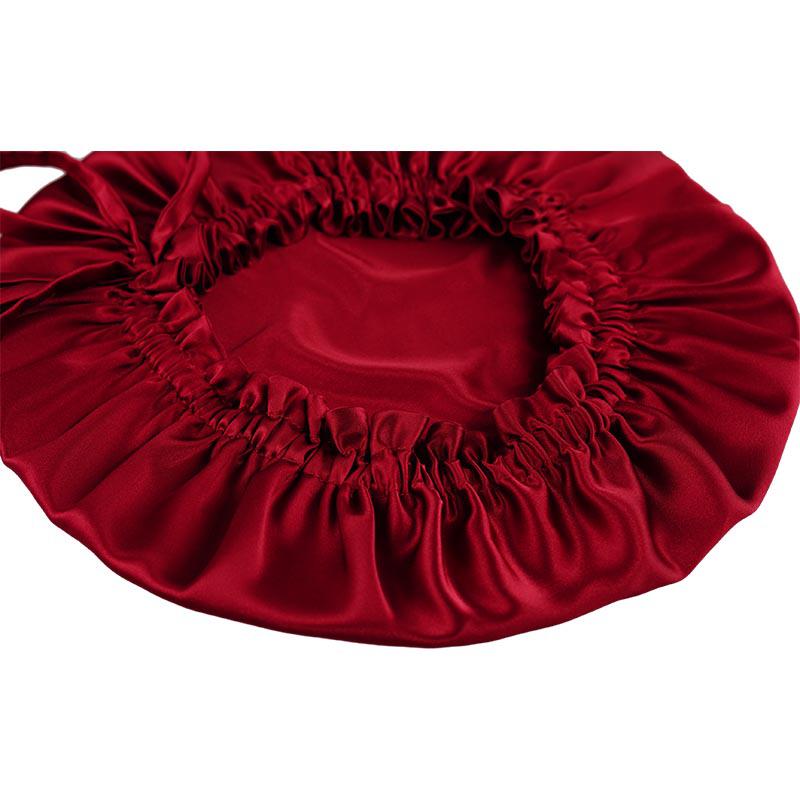 Adjustable silk bonnet Wine Red - Dropshipping