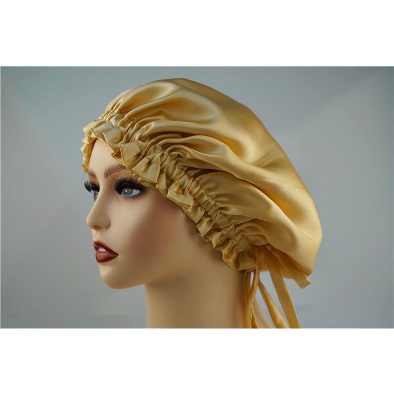 Silk hair cap - Double side - adjustable - Gold