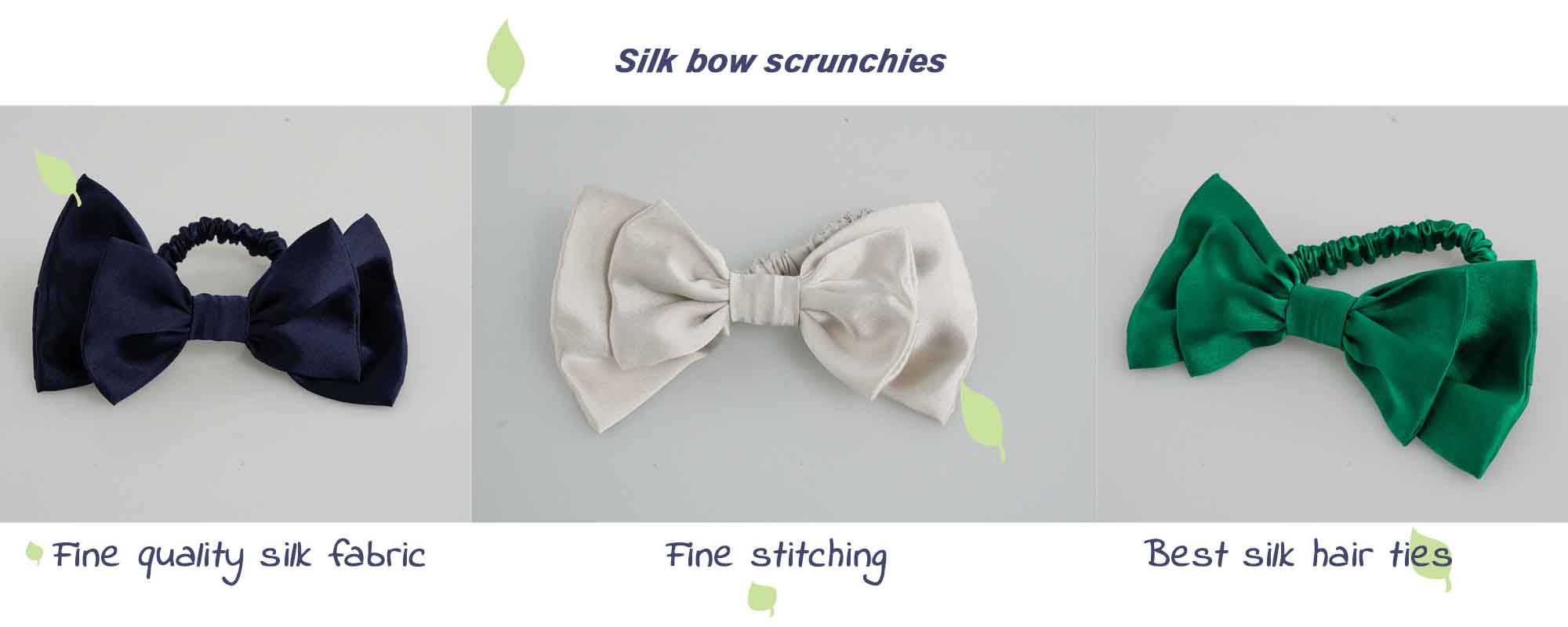 silk scrunchie with bow
