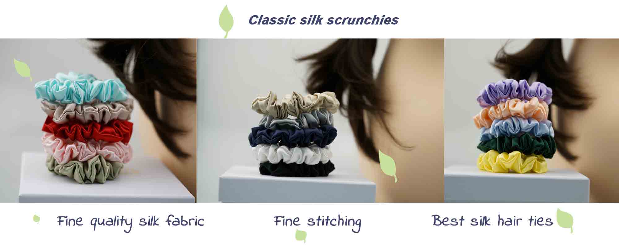 silk elastic hair ties