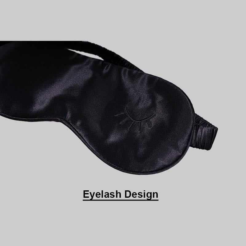 Pure Silk Sleep Mask Black - Eyelash - dropshipping