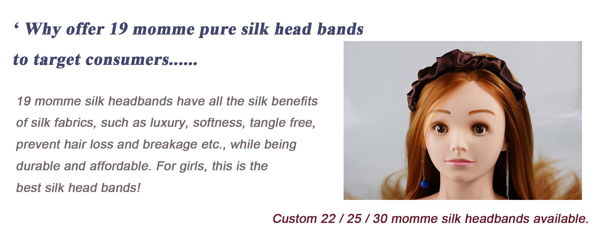 mulberry silk headband