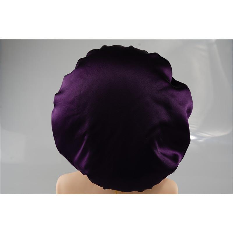 Silk Hair Bonnet - Double side no edge - Deep Purple