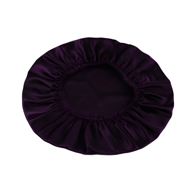 Silk Hair Bonnet - Double side no edge - Deep Purple