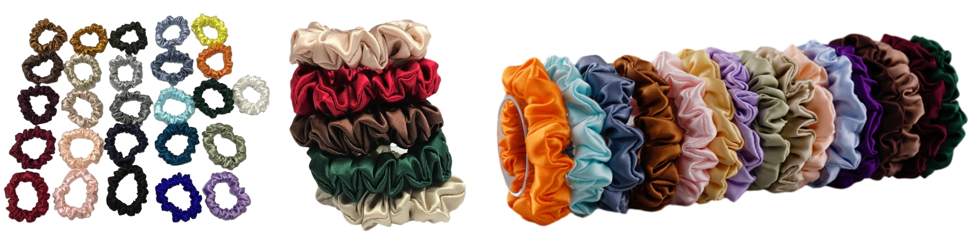 silk hair scrunchies