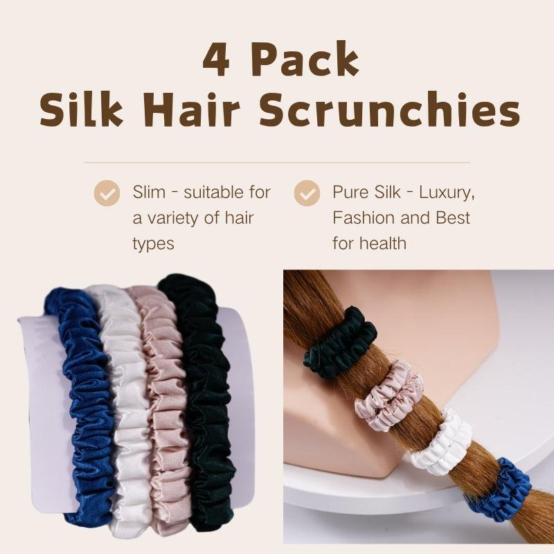 4 Pack Mini Silk Scrunchies - Advanced 