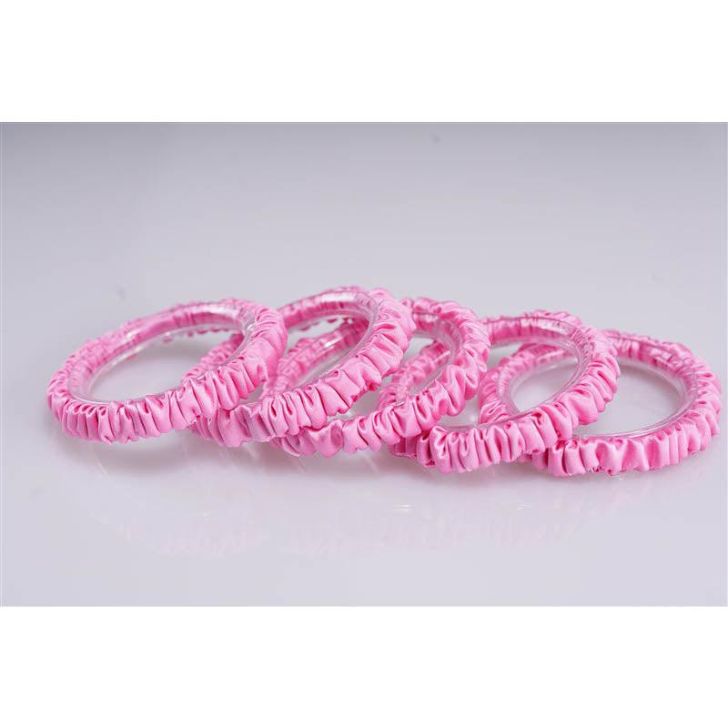 Light Rose Pink silk scrunchies mini