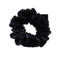 Large Fluffy Silk Scrunchies Black