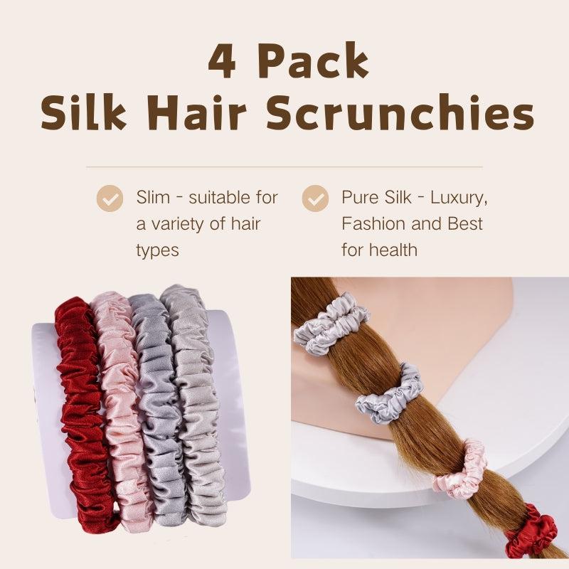 4 Pack Mini Silk Hair Ties - Tuneful 