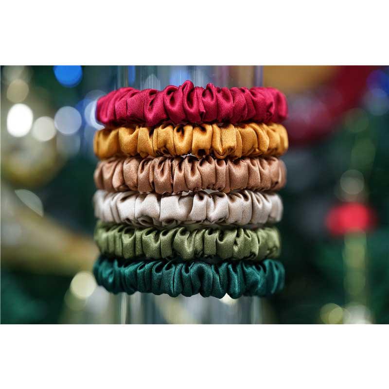 500 pieces mini silk scrunchies wholesale mix colors