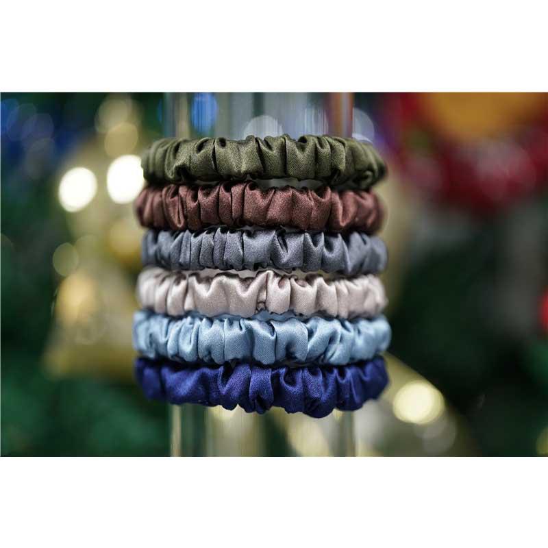 200 pieces mini silk scrunchies wholesale mix colors
