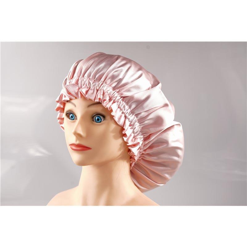 Silk hair cap - Double side - adjustable - Pink