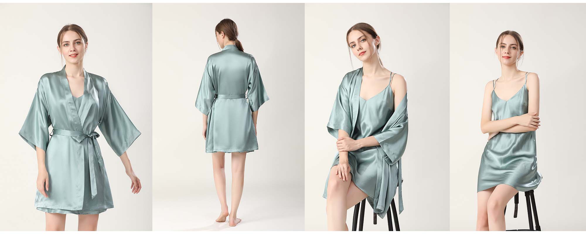 Silk Nightgown and Robe Set 16 Momme - custom and wholesale