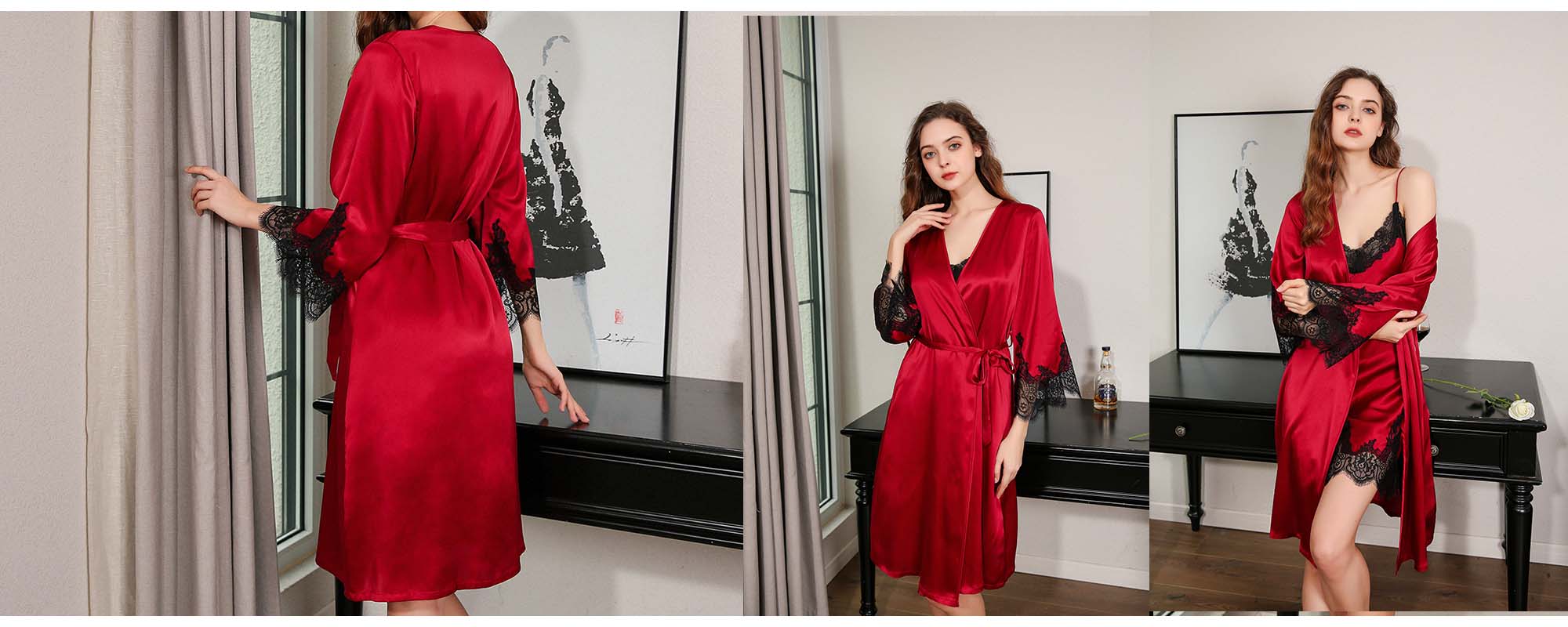 Silk Nightdress and Robe set 16 Momme - custom and wholesale