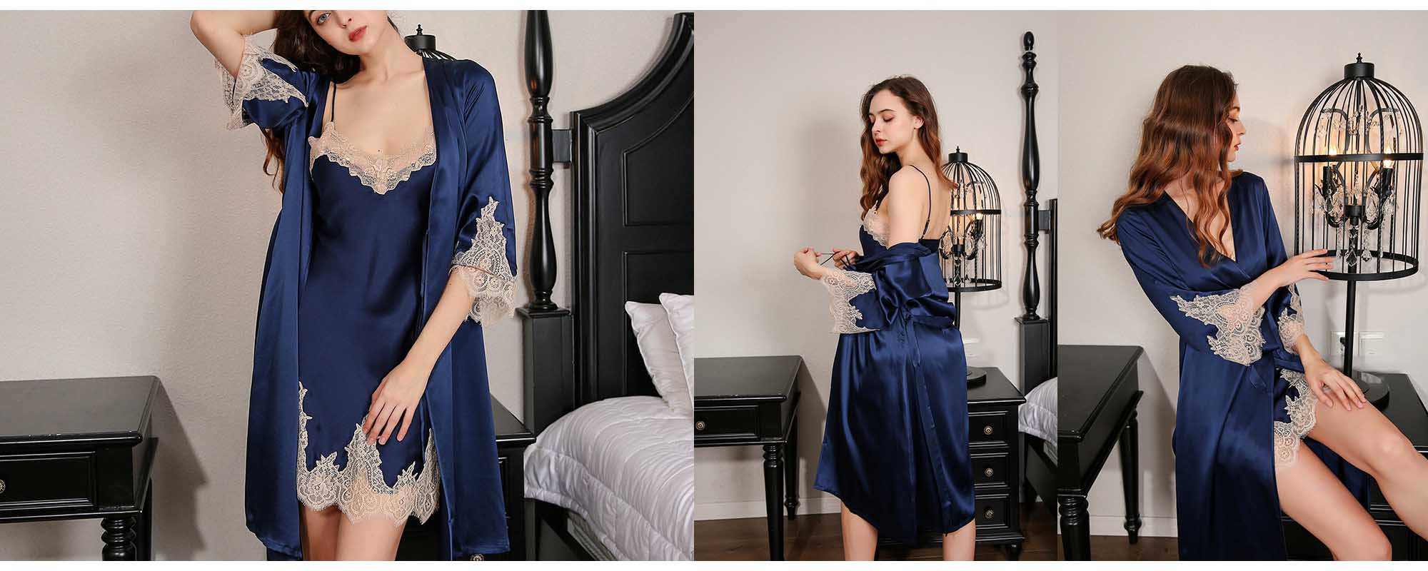 Silk Nightdress and Robe set 16 Momme - custom and wholesale