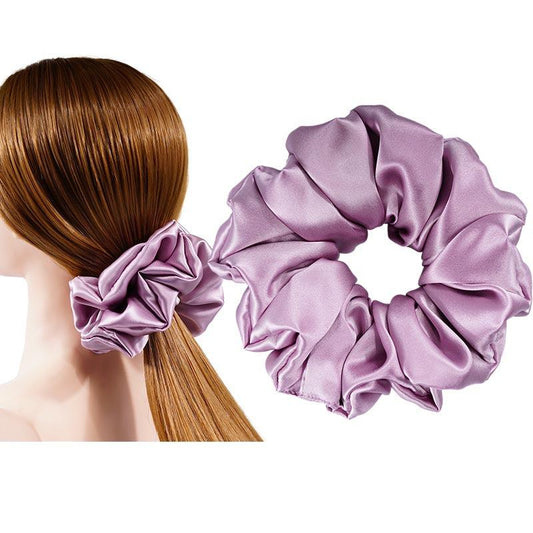 Oversized Silk Scrunchie Fluffy - Burnished Lilac