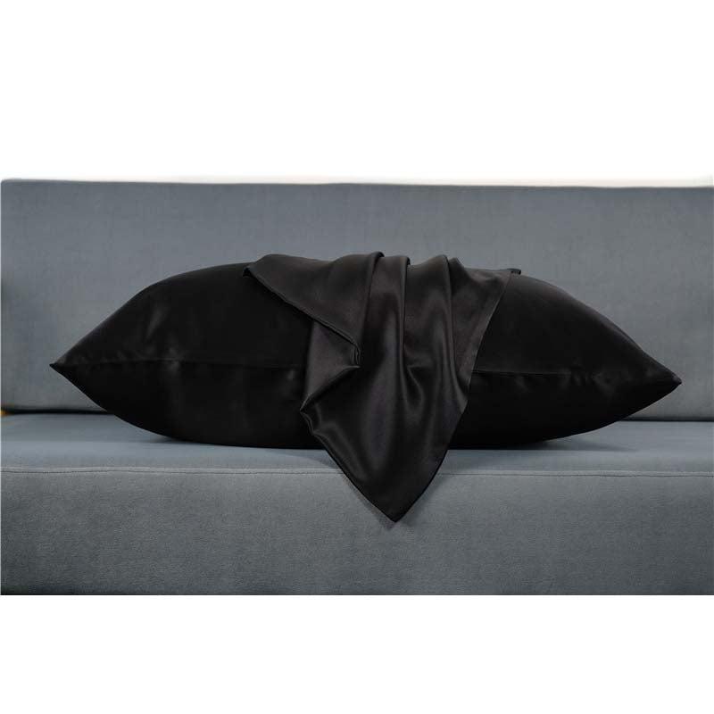 19 Momme silk pillowcase - Envelope - Queen - Black