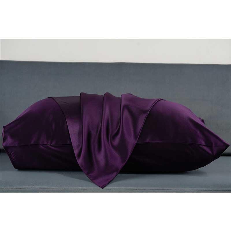 30 Momme silk pillowcase - queen - envelope - Deep Purple