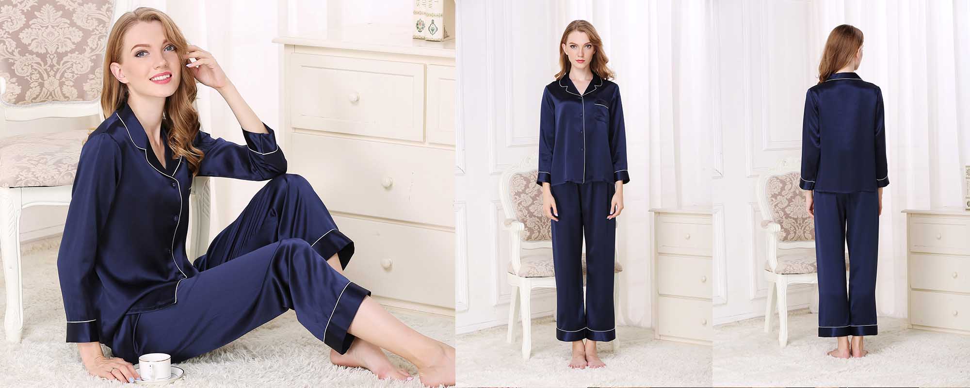 Long Silk Sleepwear 19 Momme - custom and wholesale