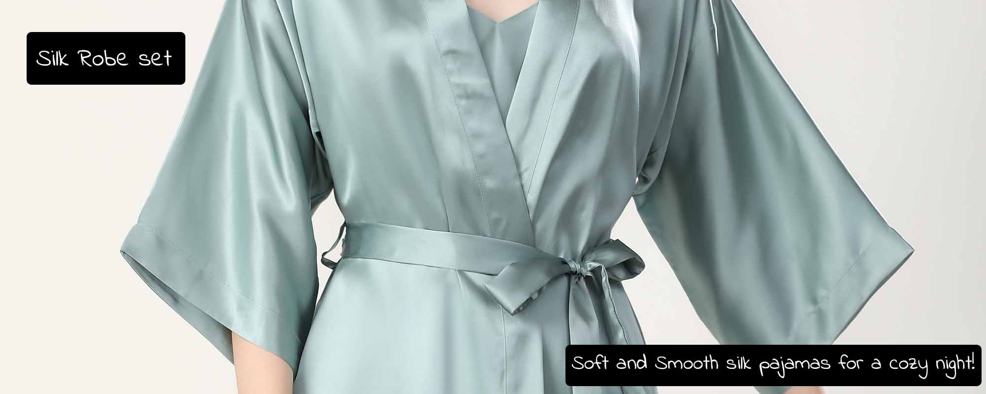 silk robe set