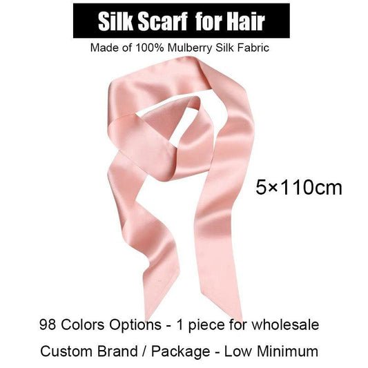 Silk Scarf For Hair - 5×110 cm - custom and wholesale 