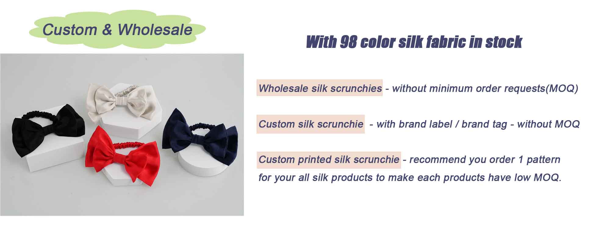 silk scrunchie with bow
