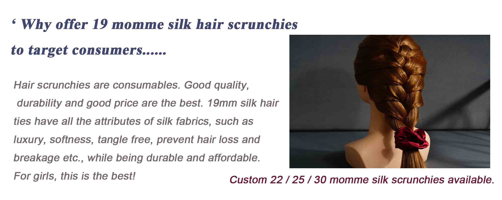 Large silk scrunchies