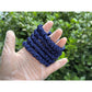 Deep Navy Blue silk scrunchies mini
