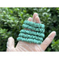 Bamboo Green silk scrunchies mini