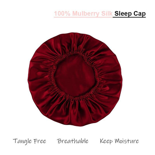 Silk Sleep Cap Wine Red - Dropshipping