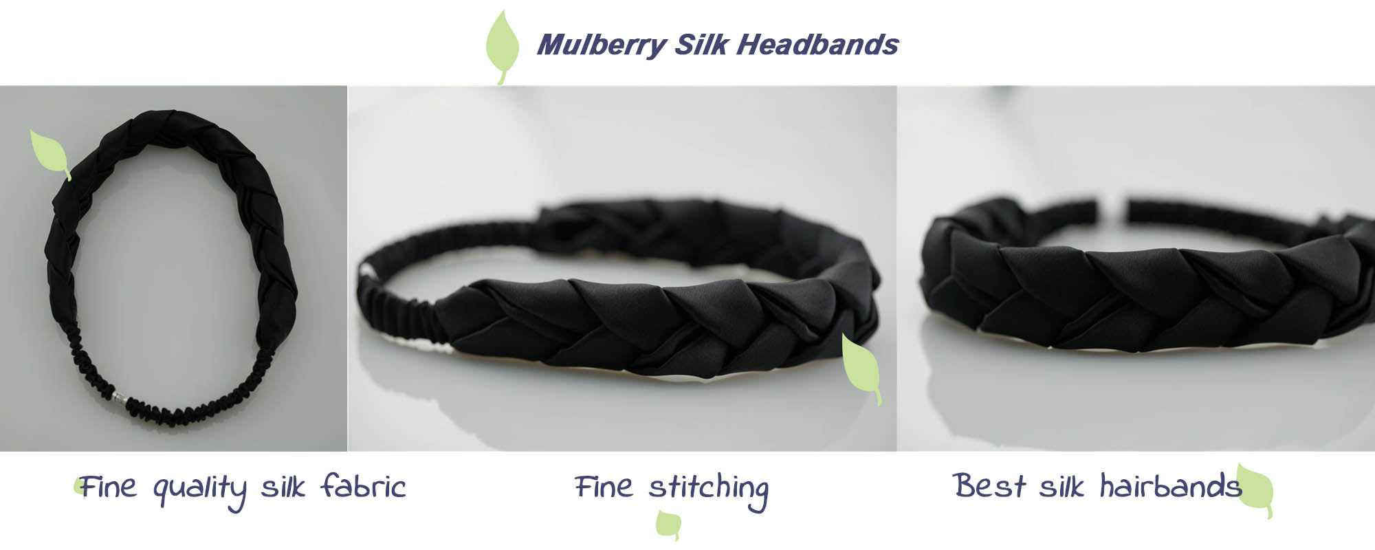 braided silk headband