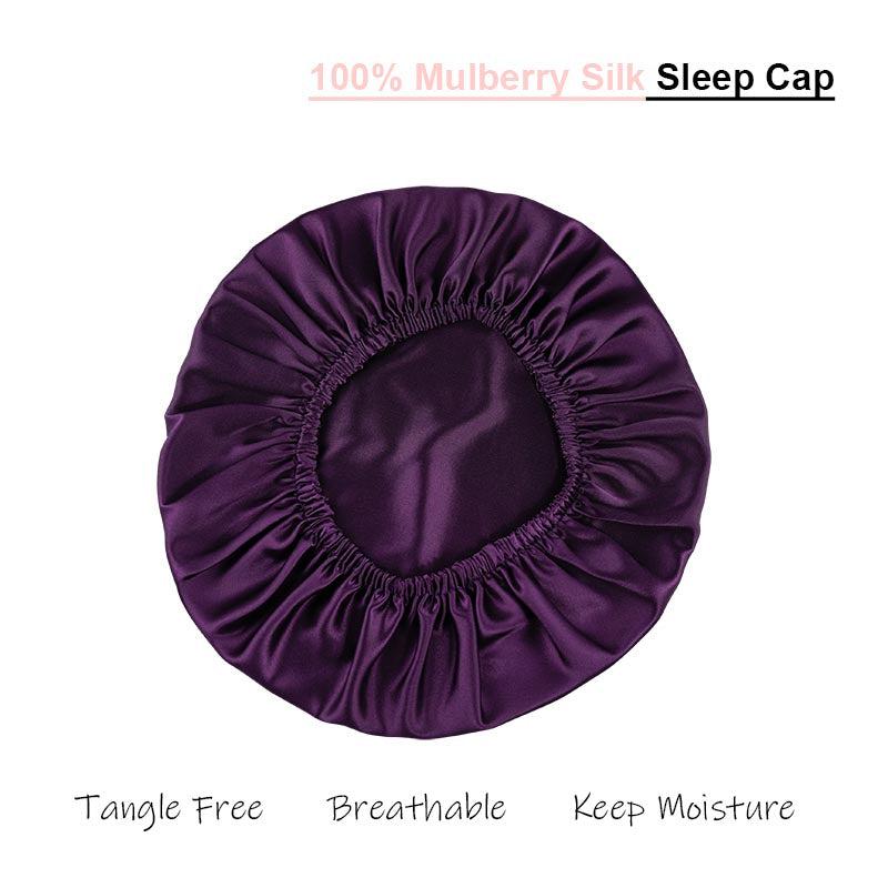 Silk Sleep Cap Dark Purple - Dropshipping