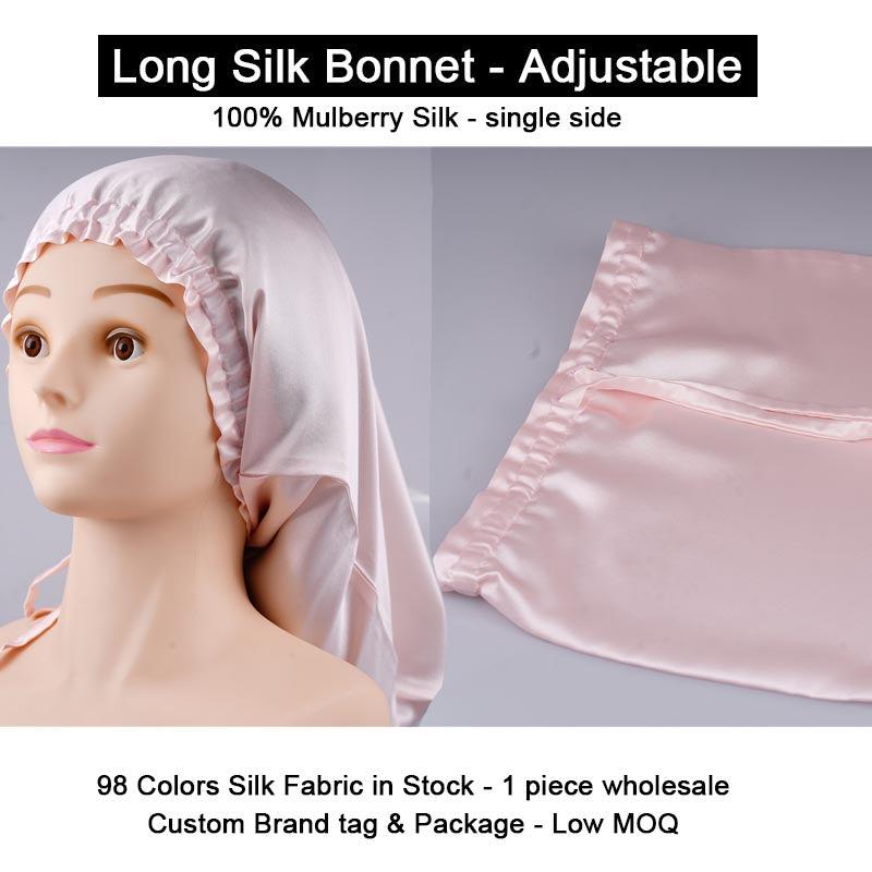 Long Silk Bonnets - Adjustable