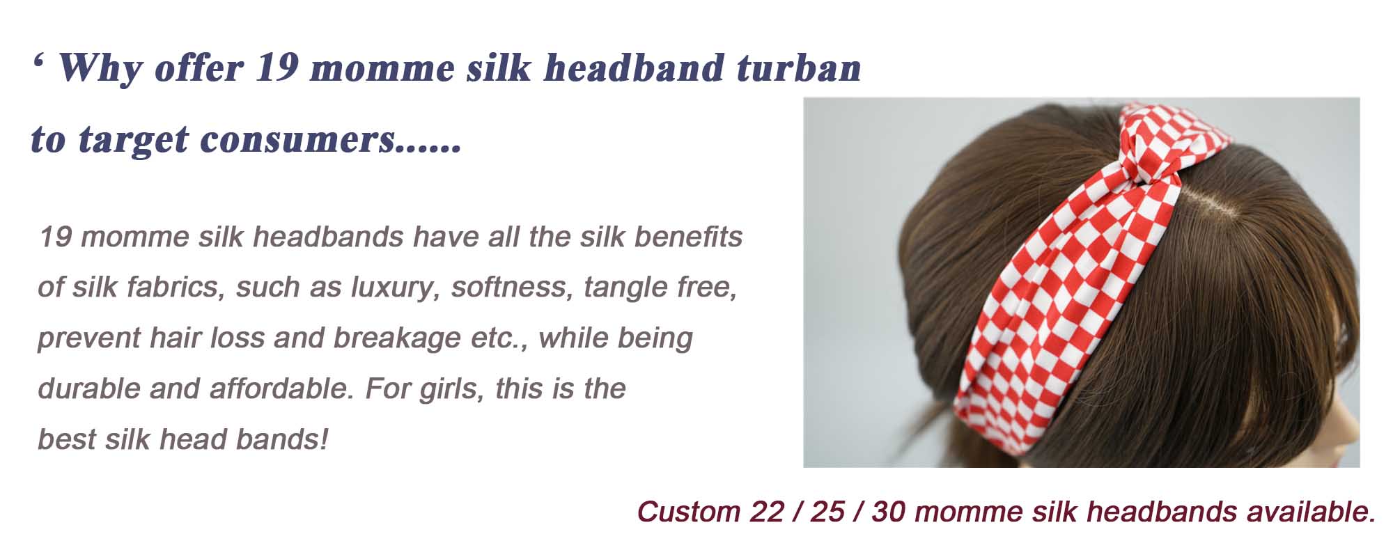 mulberry silk headband