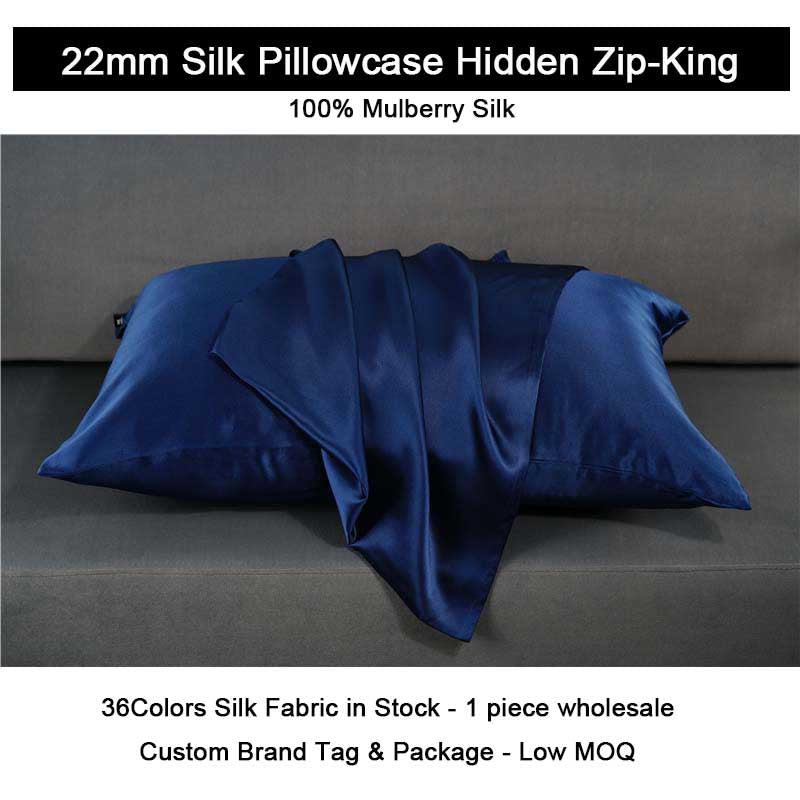 22mm-Zip-King-Silk Pillowcase