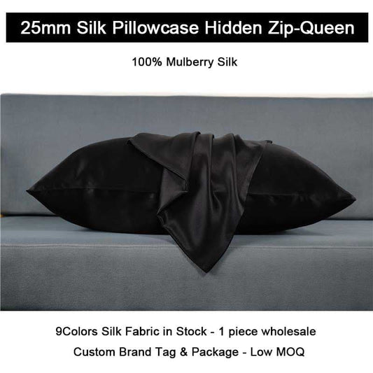 25mm-Zip-Queen-Silk Pillowcase