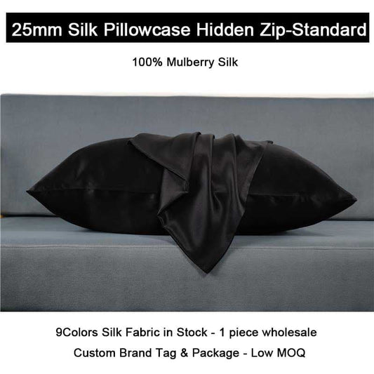 25mm-Zip-Standard-Silk Pillowcase