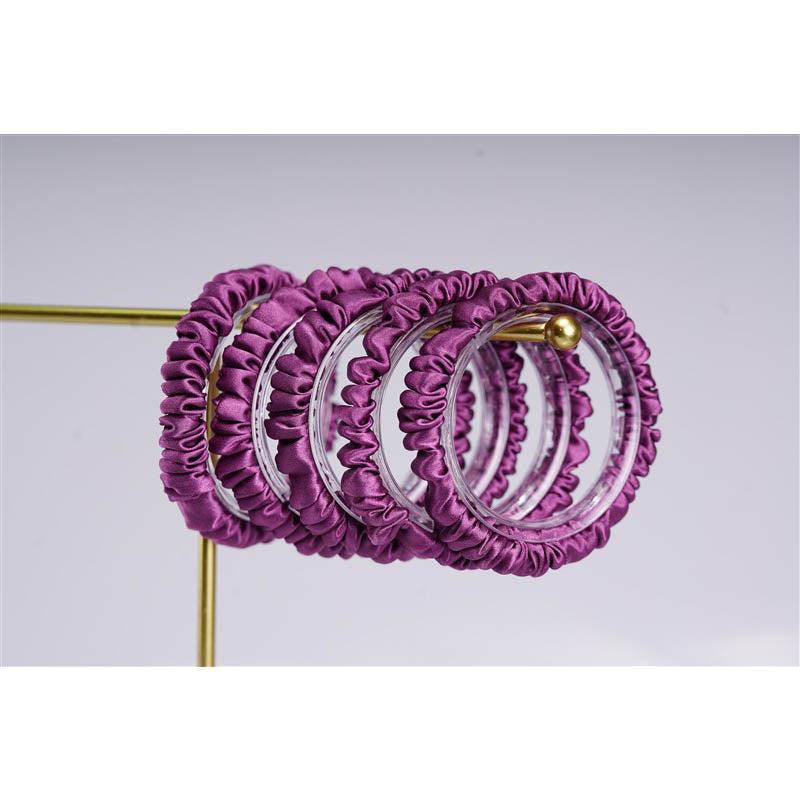 silk scrunchies mini Reddish purple