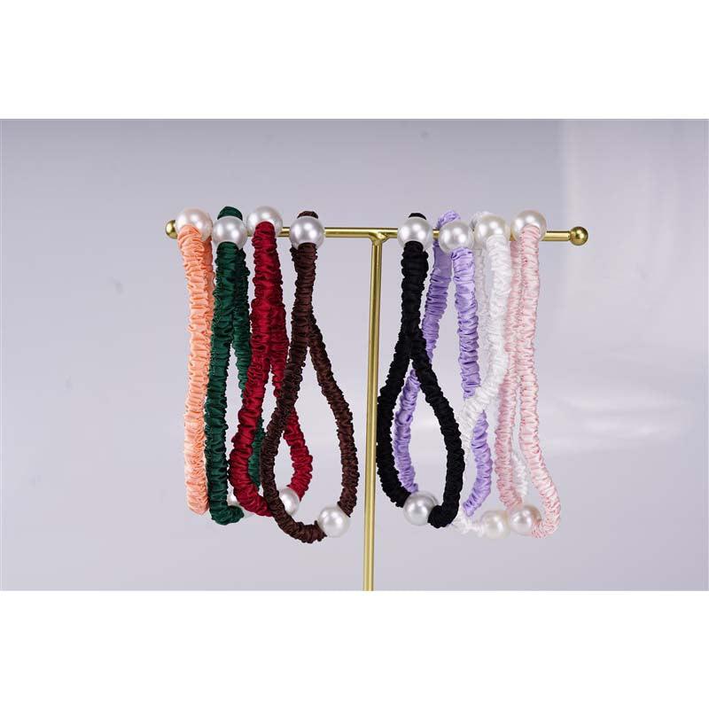 mini silk scrunchies - long style