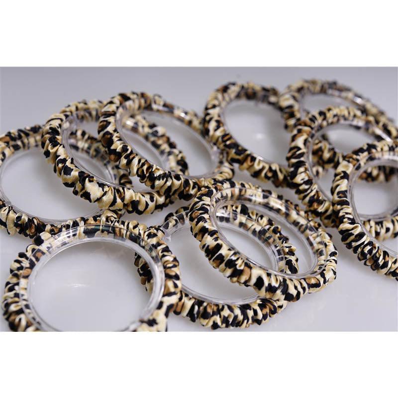 Leopard silk scrunchies mini
