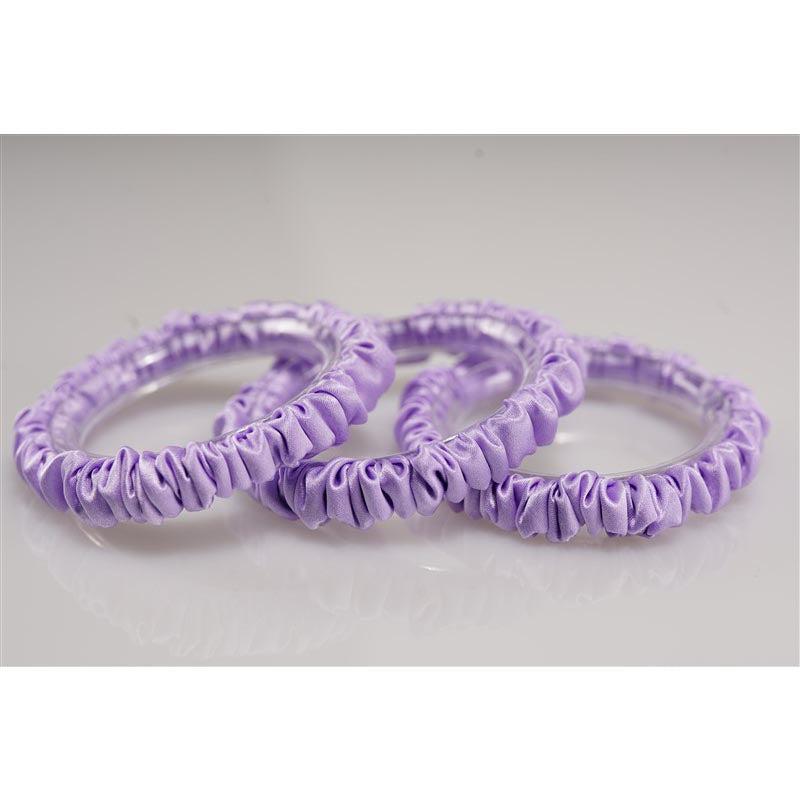 Violet silk scrunchies mini