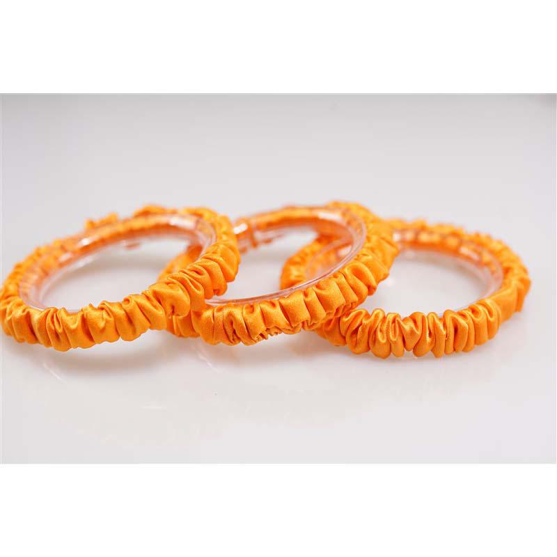 Orange silk scrunchies mini