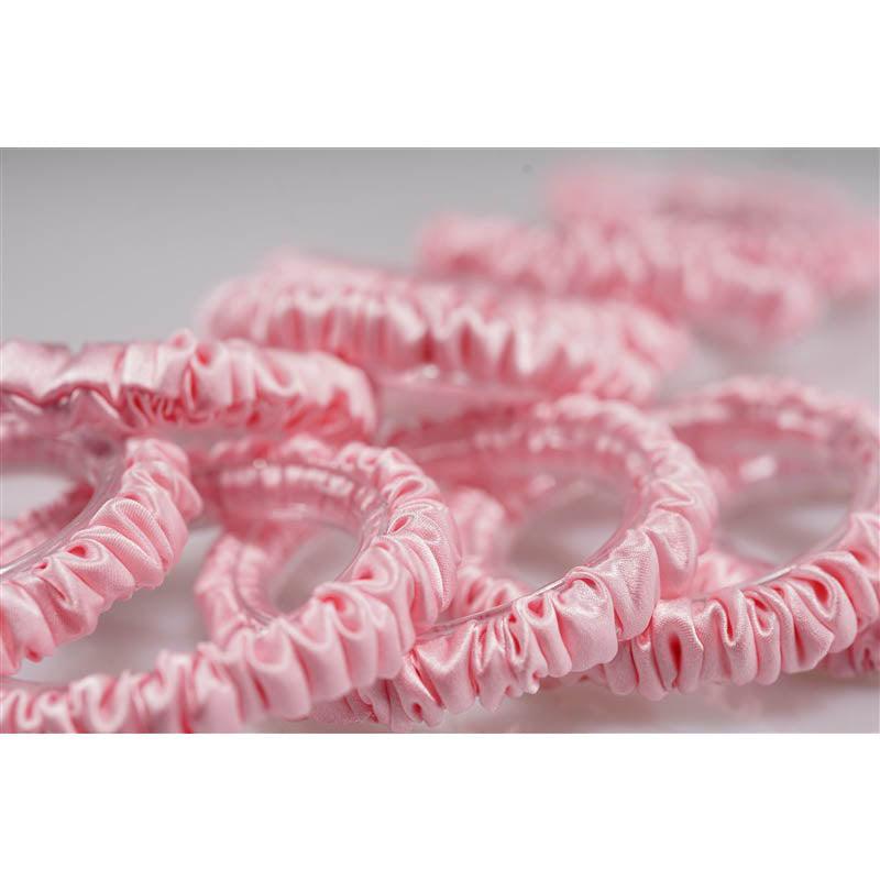 Wholesale silk scrunchies baby pink