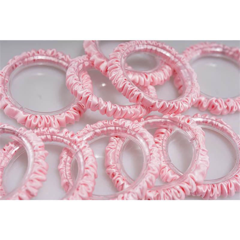 Wholesale silk scrunchies baby pink