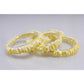 Light yellow silk scrunchies mini