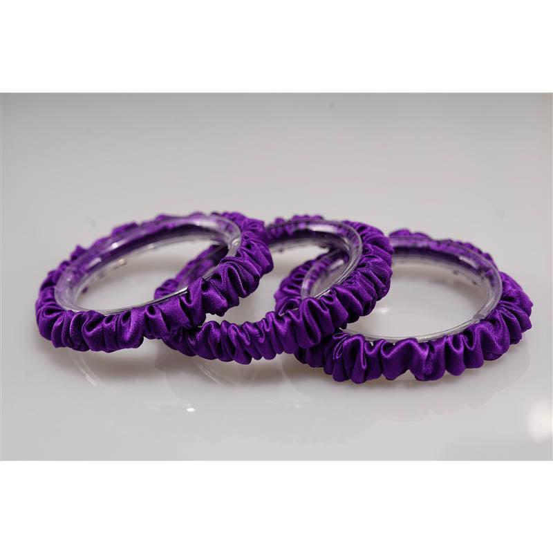 Purple silk scrunchies mini